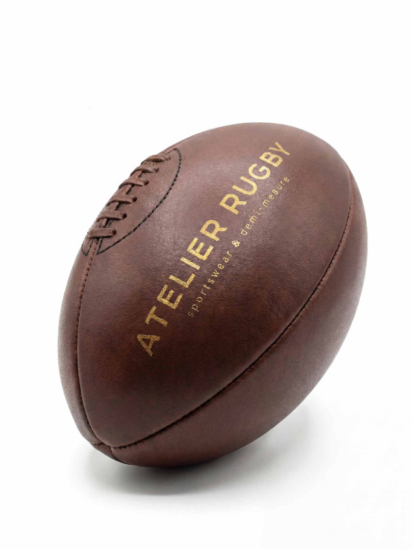 Ballon de rugby Atelier Rugby en cuir - marron