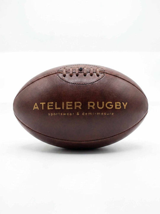 Ballon de rugby Atelier Rugby en cuir - marron