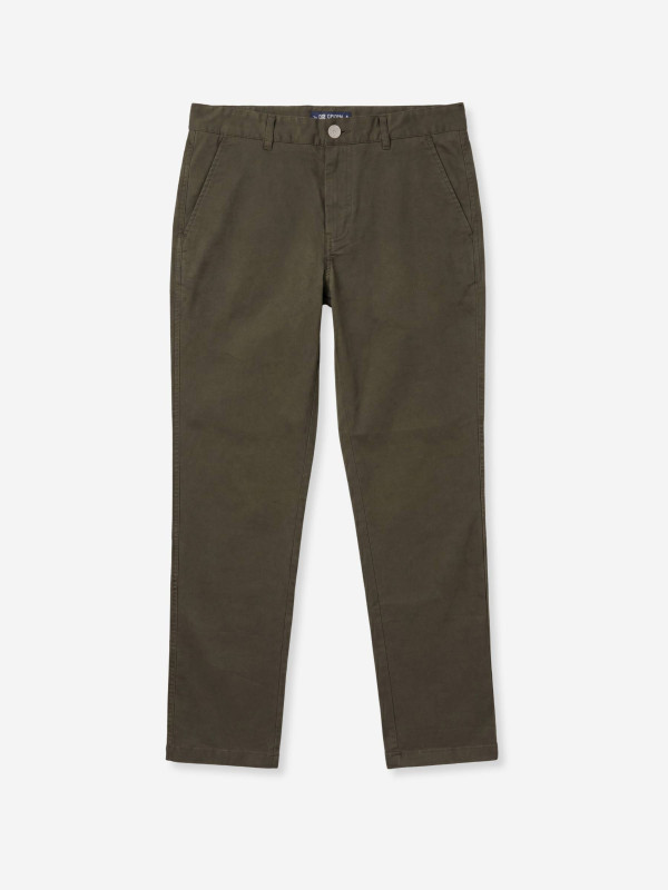 Pantalon chino parfait en coton-élasthanne stretch - kaki