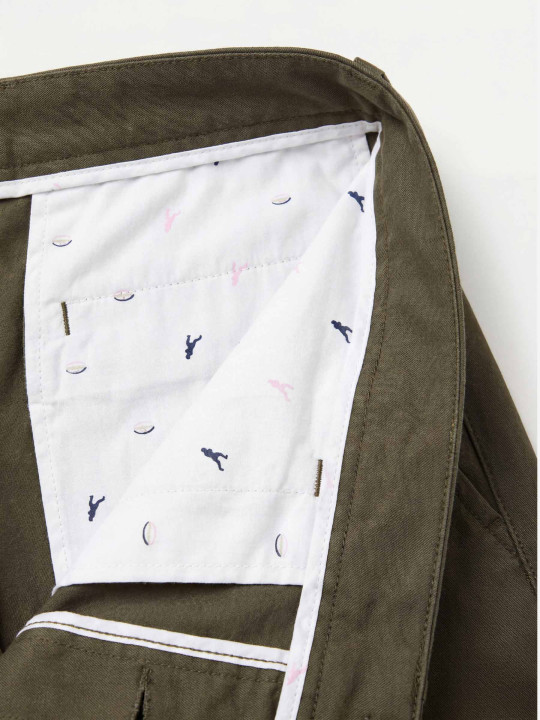 Pantalon chino parfait en coton-élasthanne stretch - kaki