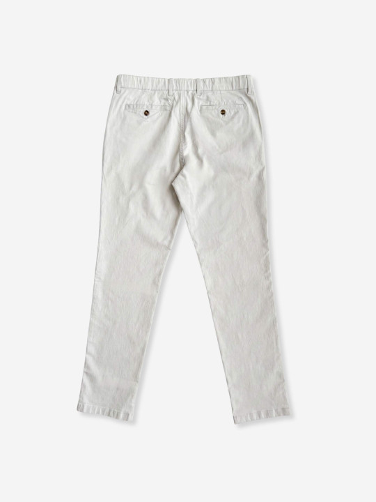 Pantalon chino en coton/élasthanne grandes tailles Pilier - Beige clair