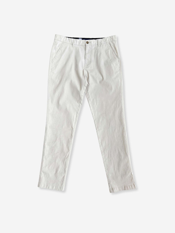 Pantalon chino en coton/élasthanne grandes tailles Pilier - Beige clair