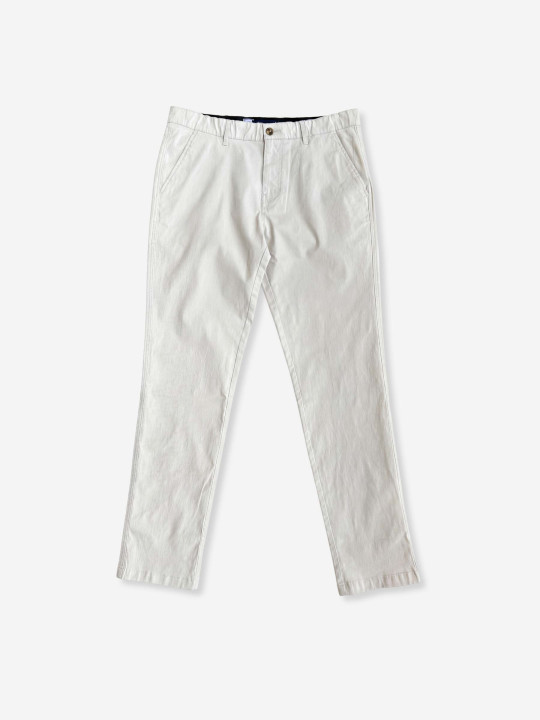 Pantalon chino en coton/élasthanne grandes tailles Pilier - Beige clair