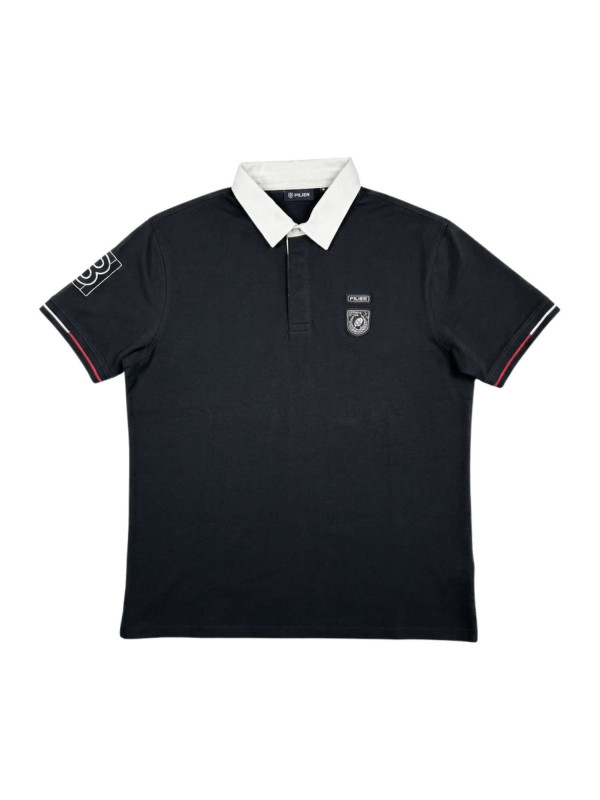 Polo Rugby Héritage grandes tailles Pilier à manches courtes - noir