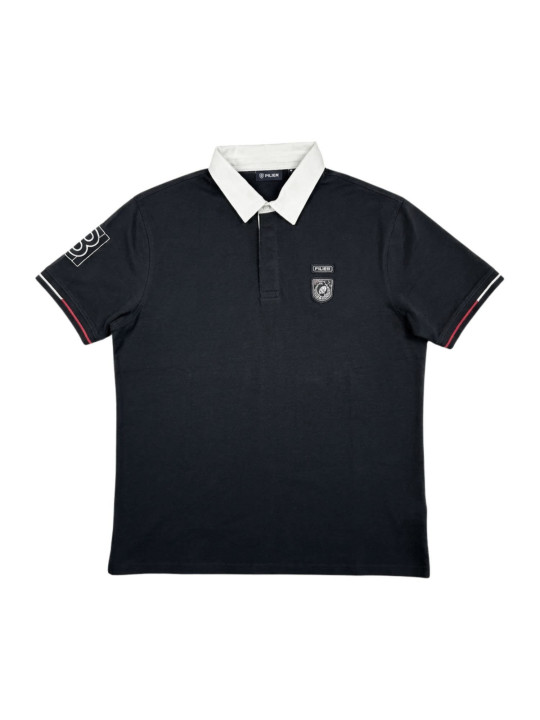 Polo Rugby Héritage grandes tailles Pilier à manches courtes - noir