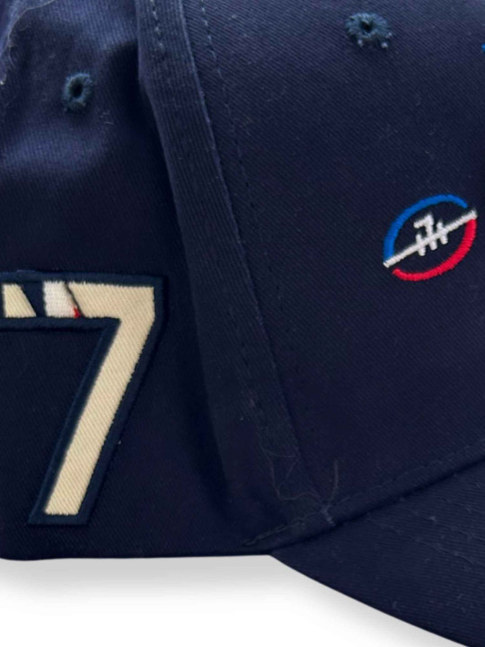 Casquette brodée en coton S7 Rugby - Marine