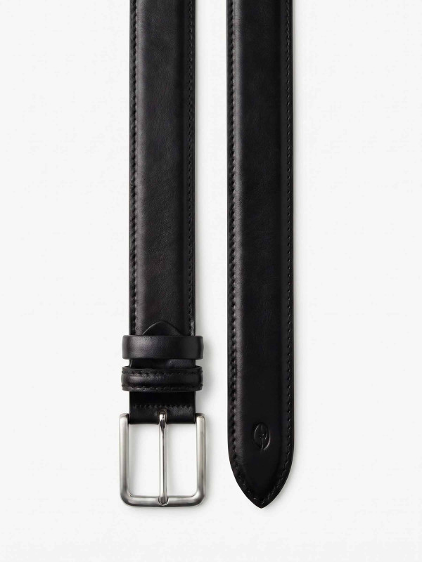 Ceinture en cuir pour homme S7 Rugby - noir