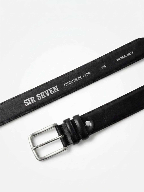 Ceinture en cuir pour homme S7 Rugby - noir
