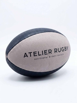 Ballon de rugby Atelier Rugby - blanc et bleu