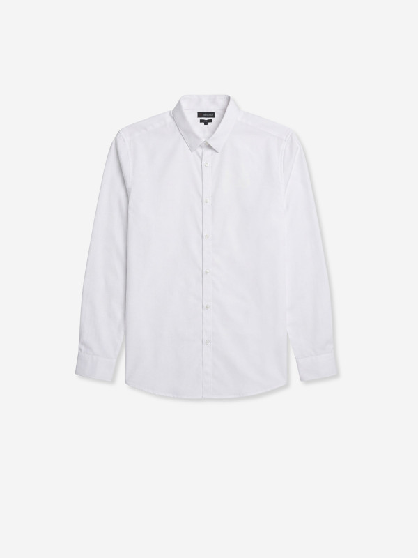 La chemise manches longues en coton - Blanc