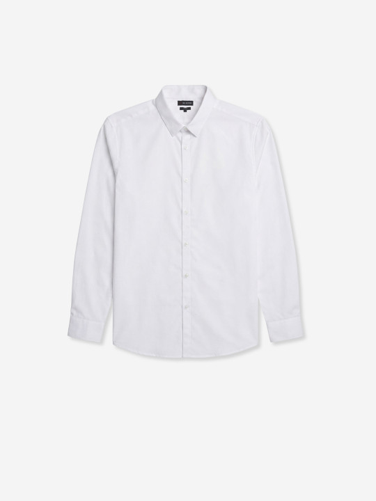 La chemise manches longues en coton - Blanc
