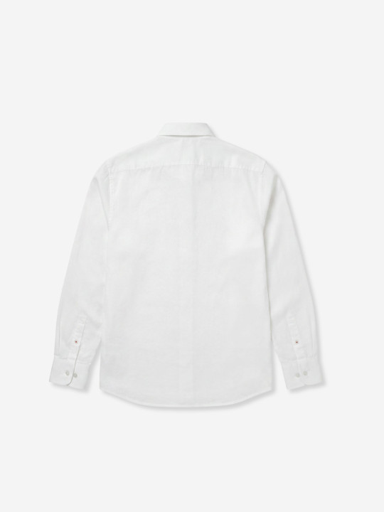 Chemise manches longues écussons - Blanc