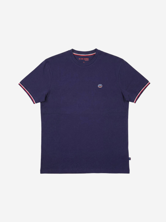 T-shirt col rond imprimé poitrine et dos Rugby Club - Bleu marine