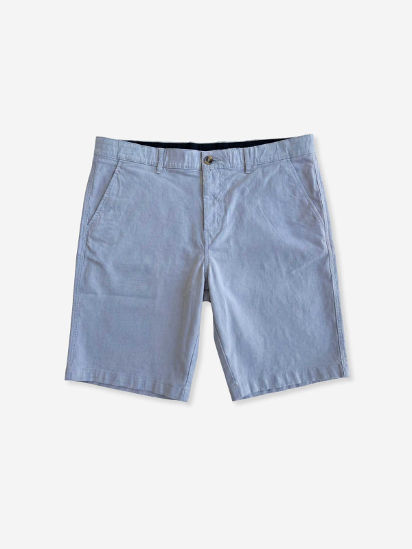 Bermuda en coton/élasthanne grandes tailles Pilier - Gris clair