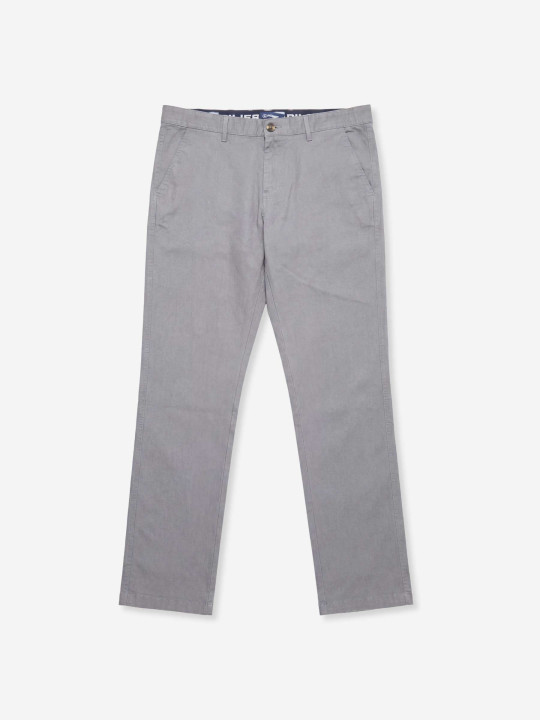 Pantalon chino en coton/élasthanne grandes tailles Pilier - Gris