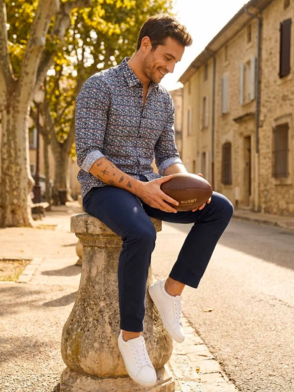 Pantalon chino parfait en coton-élasthanne stretch – Bleu marine