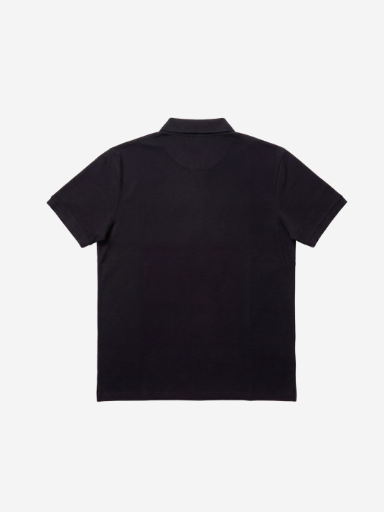 Polo manches courtes à col zippé grandes tailles - Noir