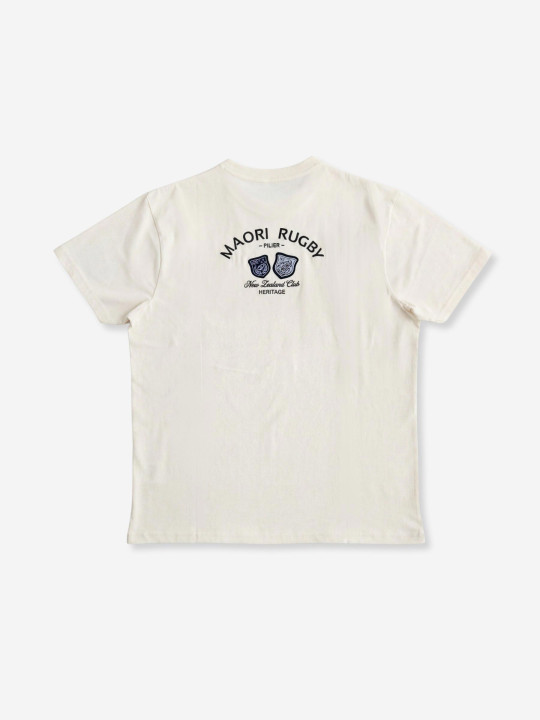 T-shirt grandes tailles à écussons brodés - Beige