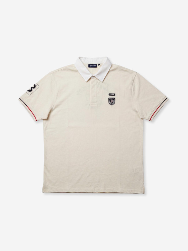 Polo Rugby Héritage grandes tailles Pilier à manches courtes - Beige