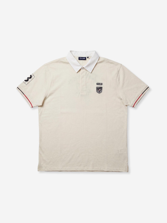 Polo Rugby Héritage grandes tailles Pilier à manches courtes - Beige