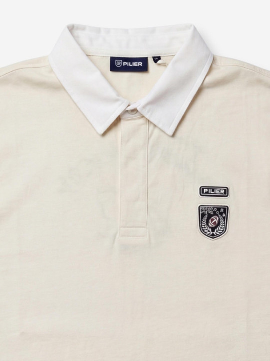 Polo Rugby Héritage grandes tailles Pilier à manches courtes - Beige