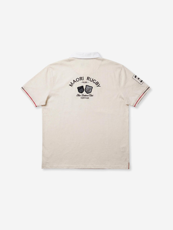 Polo Rugby Héritage grandes tailles Pilier à manches courtes - Beige