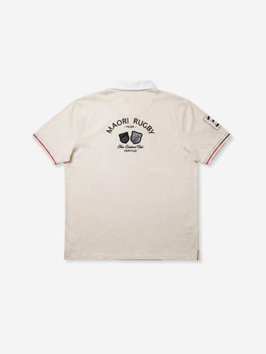 Polo Rugby Héritage grandes tailles Pilier à manches courtes - Beige