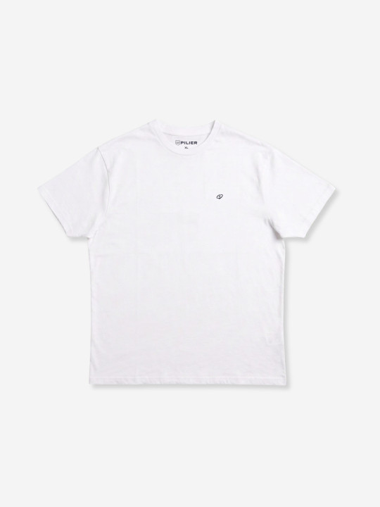 T-shirt grandes tailles imprimé Pilier dans le dos - Blanc