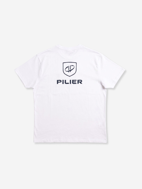 T-shirt grandes tailles imprimé Pilier dans le dos - Blanc