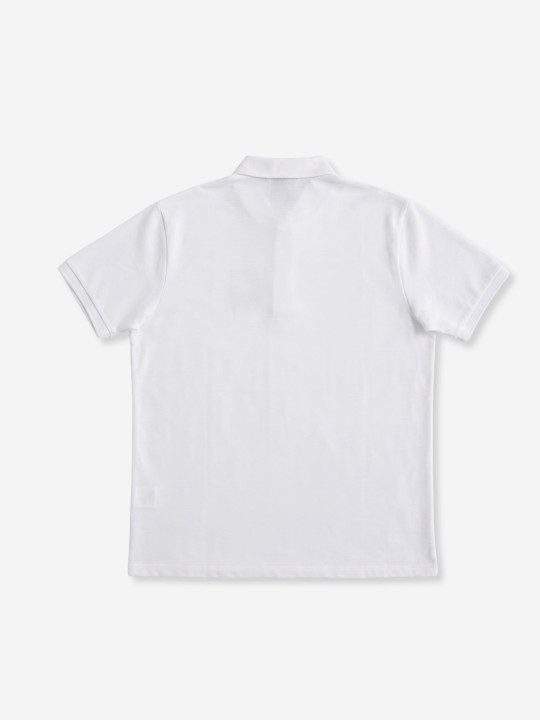 Polo manches courtes à col zippé grandes tailles - Blanc