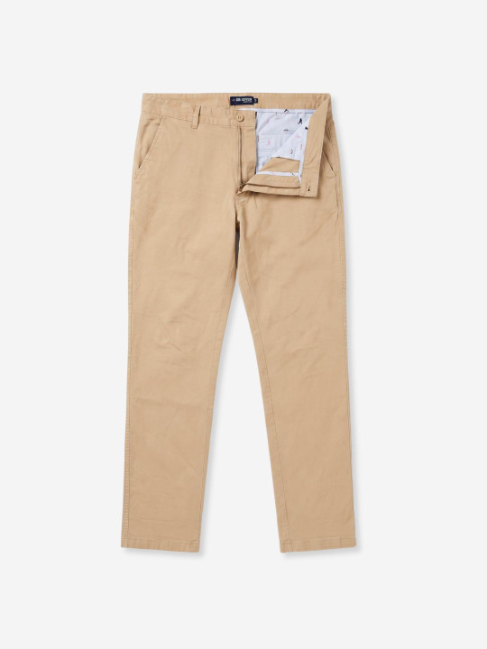 Pantalon chino parfait en coton-élasthanne stretch – Beige