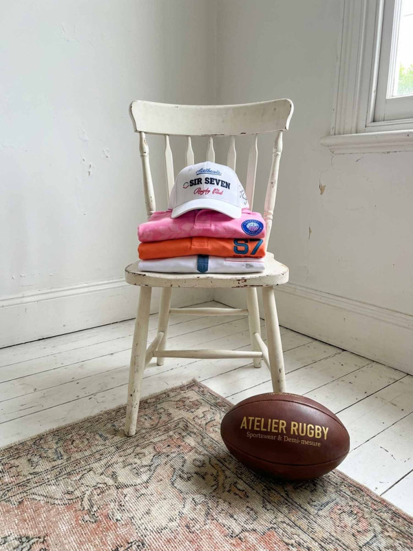 Casquette brodée en coton S7 Rugby - Blanc