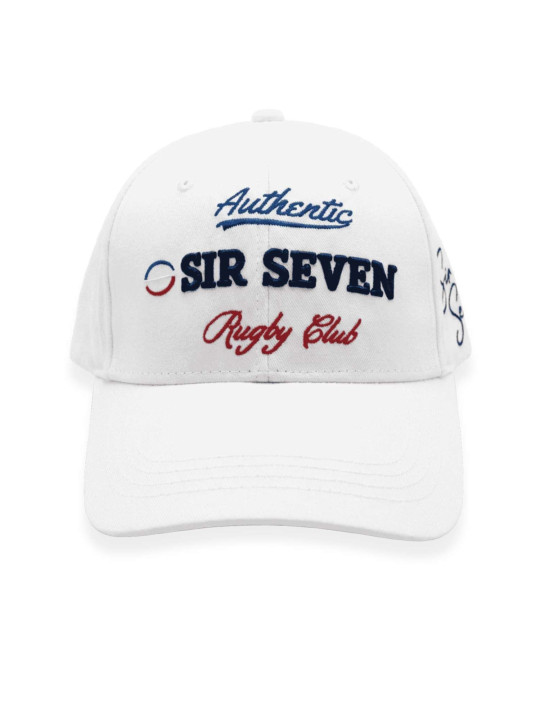 Casquette brodée en coton S7 Rugby - Blanc