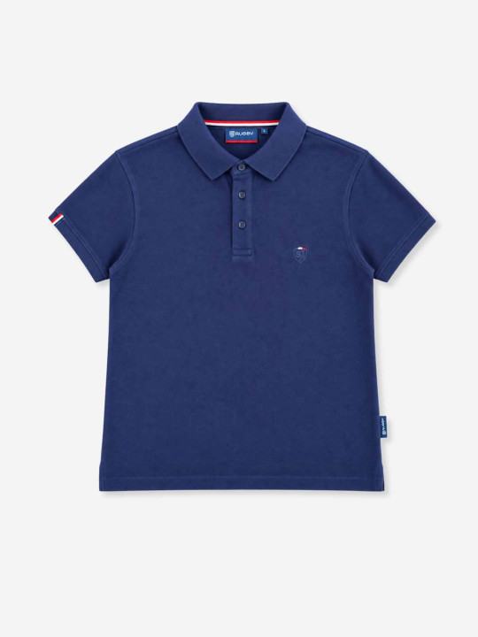 Polo à manches courtes avec dos brodé « National Club S7 Rugby » - Bleu marine