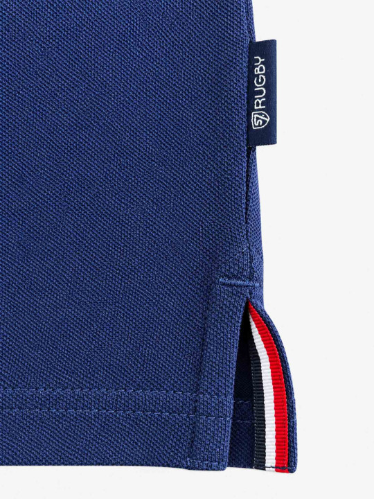 Polo à manches courtes avec dos brodé « National Club S7 Rugby » - Bleu marine