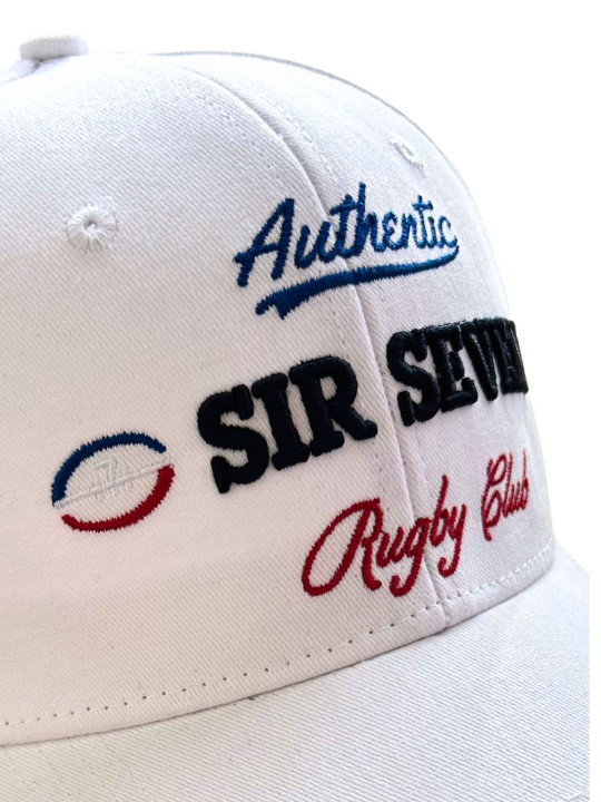Casquette brodée en coton S7 Rugby - Blanc