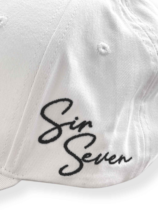 Casquette brodée en coton S7 Rugby - Blanc