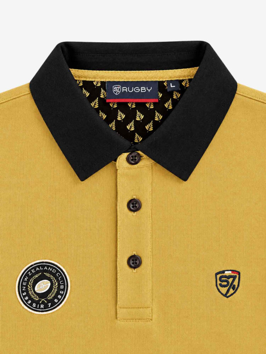 Polo à manches longues « Rugby New Zealand - Maori Heritage » - Beige
