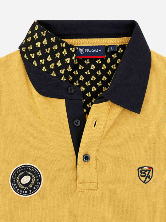 Polo à manches longues « Rugby New Zealand - Maori Heritage » - Beige
