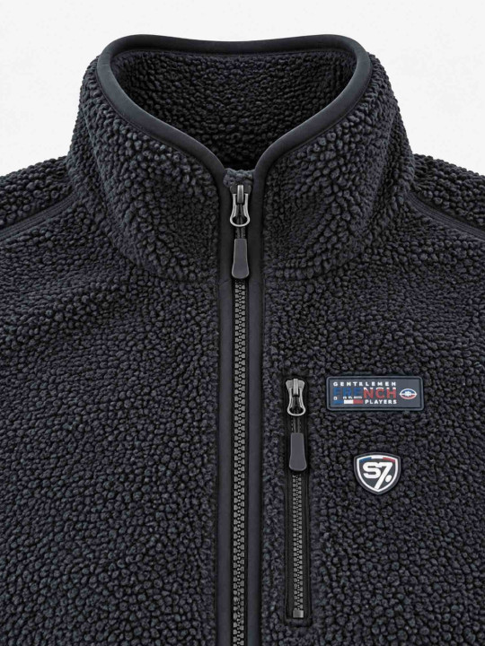 Polaire S7 Player sans manche en polyester recyclé - Noir