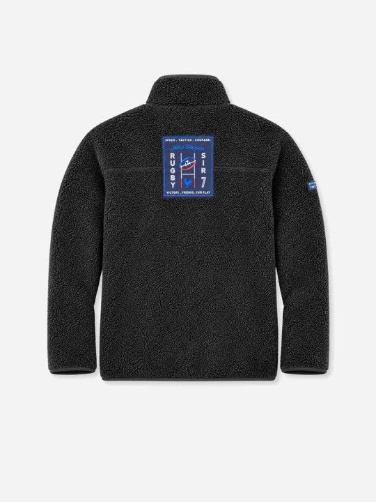 Veste polaire S7 Rugby en polyester recyclé - Noir