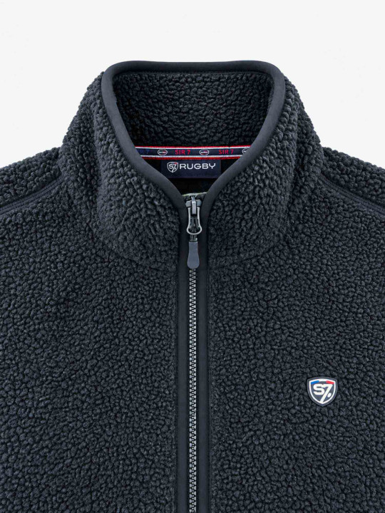 Veste polaire S7 Rugby en polyester recyclé - Noir