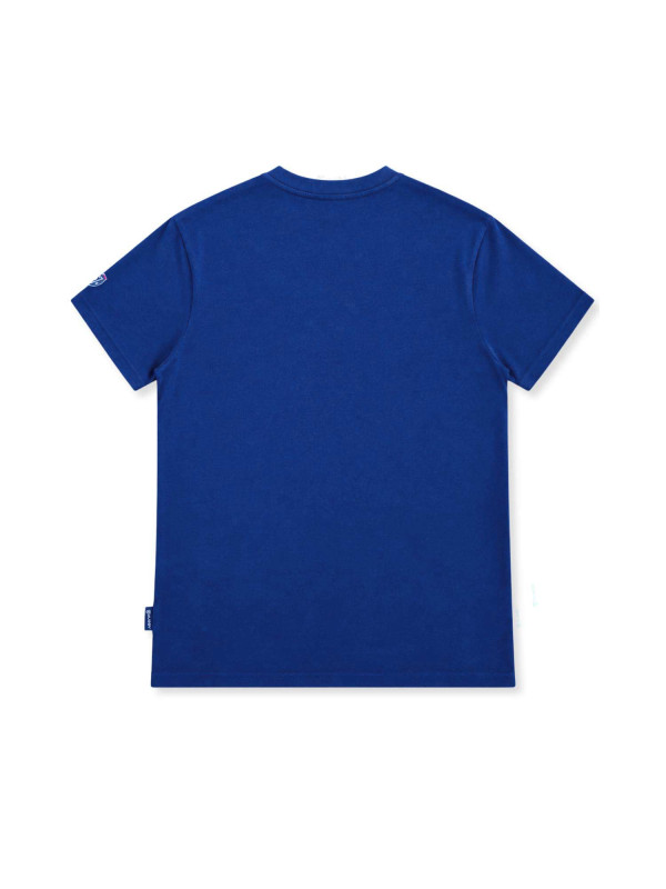T-shirt col rond à manches courtes « Rugby outdoor - Born to be wild » - Bleu marine