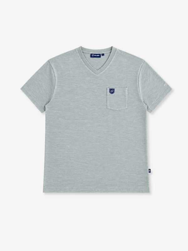 T-shirt grandes tailles imprimé à manches courtes et col V - Kaki